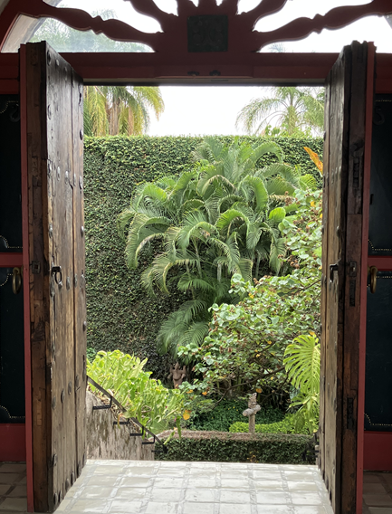 Mexican hacienda with garden