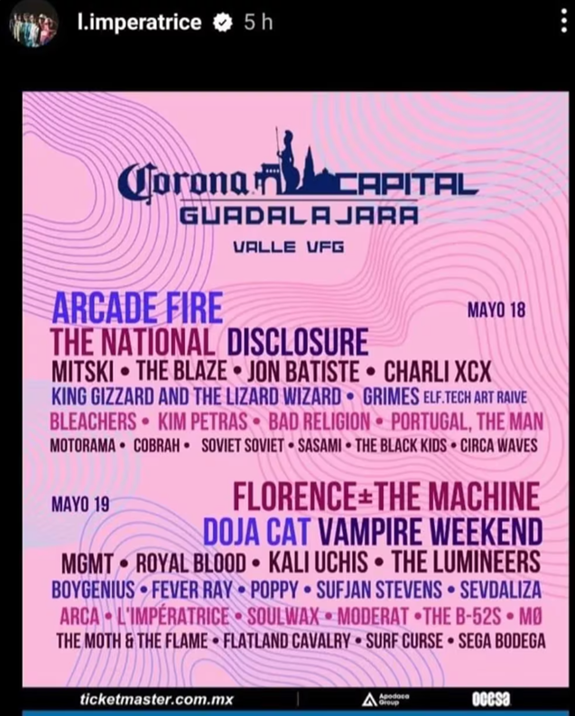 Corona Capital Leaked Lineup