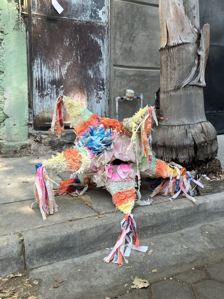 a used piñata