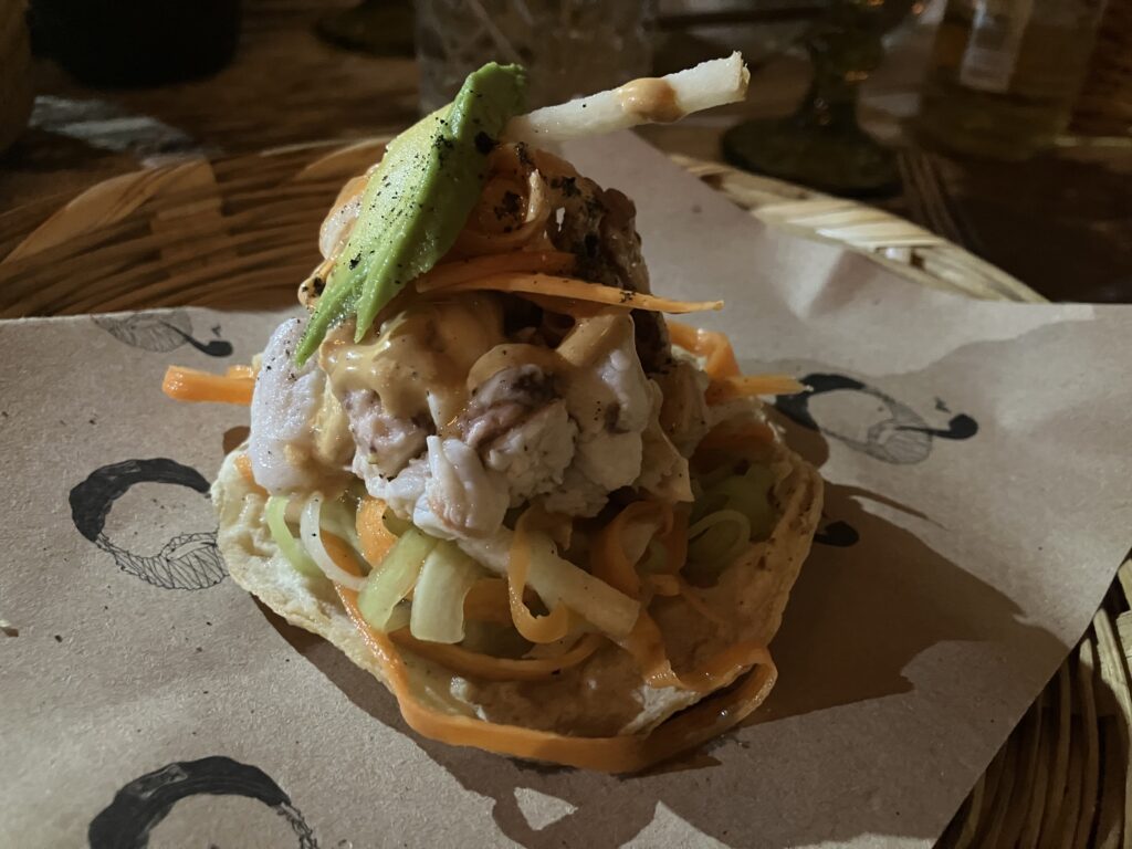 Tostada de pescado