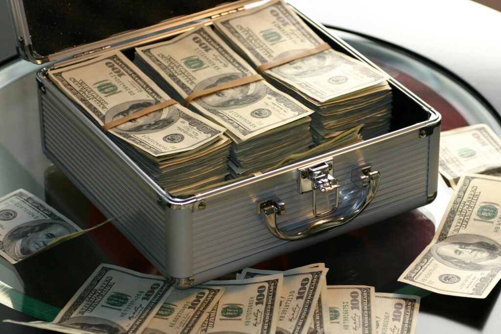 Briefcase full of cash