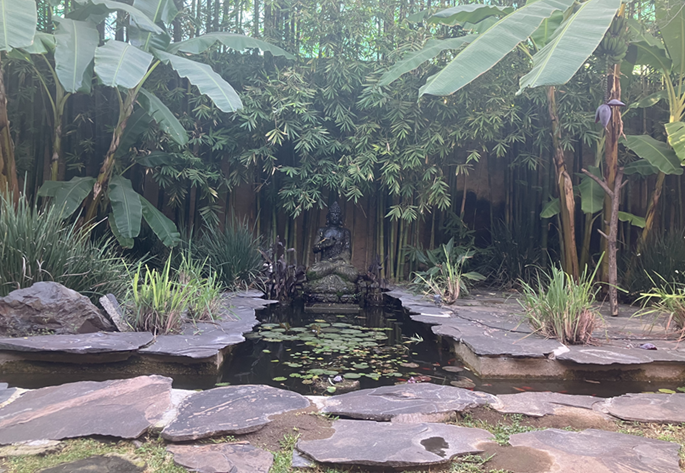 A zen garden in Zapopan, Mexico.