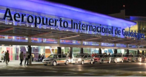 The entrance to Guadalajara airport.