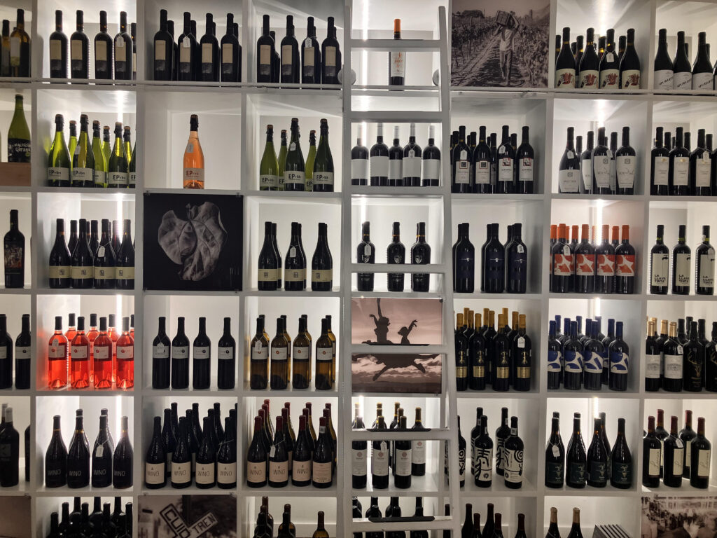 5 Specialty Shops in Guadalajara Foodies Should Know 4 A bottle wall at La Contra in Guadalajara.