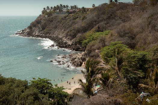 How to Get a Mortgage in Mexico as a Foreigner 7 A picturesque beach cove in Puerto Escondido, Mexico.