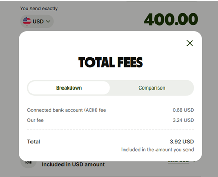 Comparing International Money Transfer Services in 2025 5 Transaction fee for a small transfer with Wise