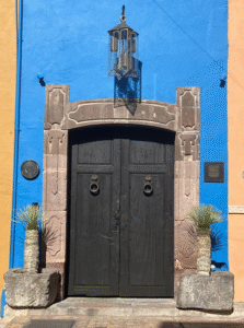 A blue house in San Miguel de Allende, Guanajuato.