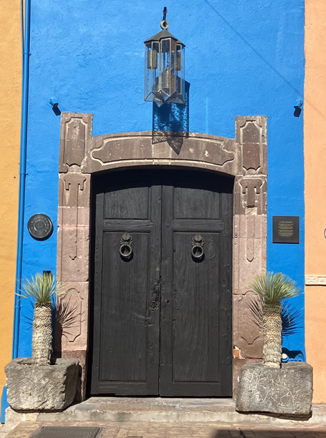 A blue house in San Miguel de Allende, Guanajuato.