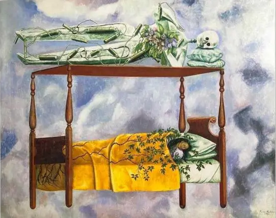 The Missing Frida Kahlo Art the Government Doesn’t Want To Talk About 7 The dream (the bed) pained by Frida Kahlo.